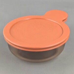 Visions Heat 'n Eat Amber Glass 9oz Bowl V-150-B with V-150-PC Lid Corning USA